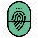 Fingerprint Identification Detective Evidence Interface Icon