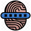 Password Fingerprint Identification Icon