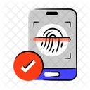 Fingerprint Scan Biometric Identification Fingerprint Lock Icon