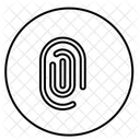 Fingerprint Scanner Biometric Security Icon