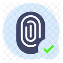 Fingerprint Scanner Approved Security Access Icon