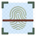 Fingerprint Scanning Thumb Verification Biometric Attendance Icon