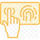 Fingerprint Screen Duotone Line Icon Icon