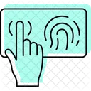 Fingerprint Screen Color Shadow Thinline Icon Icon