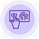 Fingerprint Screen Color Circle Icon Icon