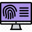 Fingerprint Search Law Icon