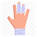 Hand Injury Fingers Hurt Fractured Fingers Icon