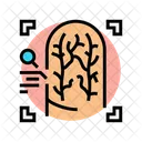 Finger Vene Anerkennung Symbol