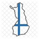 Finland Contour Geography Icon