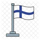 Finlande Pays Drapeau Icône