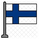 Finnland Landesflagge Flagge Symbol