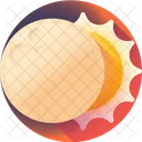 Sonnenfinsternis Mond Sonne Symbol