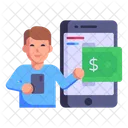 Online Payment Fintech App Online Transaction Icon