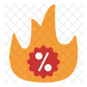 Fire Hot Discount Icon