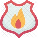 Fire Fighter Shield Icon