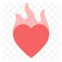 Fire Heart Flame Icon