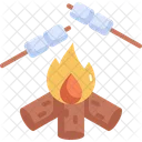 Fire Marshmallow Burn Icon