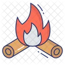 Fire Camping Travel Icon