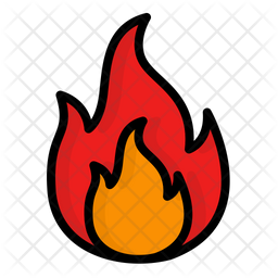 Fire hazard Icon - Download in Colored Outline Style