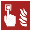 Fire Safety Button Icon