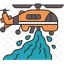 Fire Helicopter Water Icon