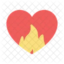 Fire Heart Love Icon