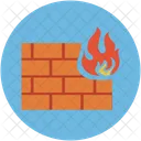 Fire Wall Safety Icon