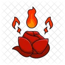 Fire Rose Flame Icon