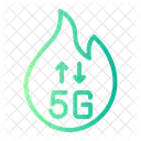 5 G Fire Flame Icon