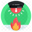 화재 경보기 연기 감지기 화재 경보기 아이콘