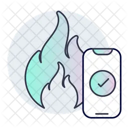 Fire and smoke alert  Icon