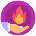 Flame Care Fire Care Fire Protection Icon