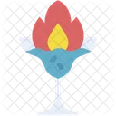 Fire Cocktail Drinks Glass Icon