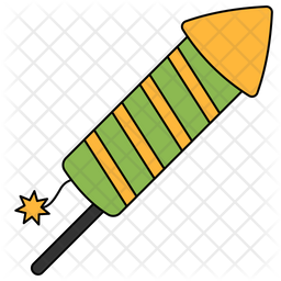 Fire Cracker Icon - Download in Colored Outline Style