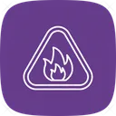 화재 위험 경고 화상 아이콘