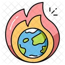 Earth Flame Nature Icon