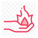Symbol Fire Hand Icon