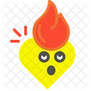 Fire Heart Fire Flame Icon