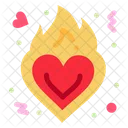 Fire Heart Fire Love Icon
