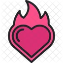 Fire Heart  Icon