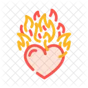 Heart Fire Love Icon