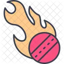 Fire Sports Ball Cricket Icon