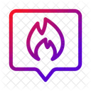 Fire Chat Hot Icon