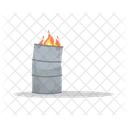 Fire In Barrel Barrel Fire Icon