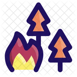 Fire In Forest  Icon