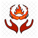 Fire in hand  Icon