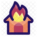House Fire Burn Icon
