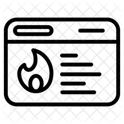 Fire in monitor  Icon