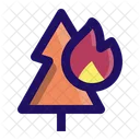 Tree Fire Forest Icon