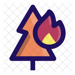 Fire In Tree  Icon